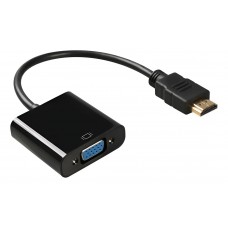 ADAPTADOR HDMI A VGA CON CABLE AUXILIAR SIN CABLE AUXILIAR