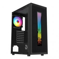 GABINETE GAMER RAPTOR VORTEX TG + 1 COOLER RGB
